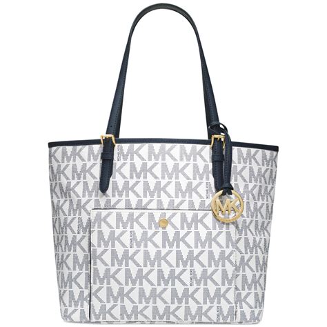 michael kors blue and white bag